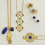 Gold and Lapis Lazuli Bird Necklace - Afghanistan