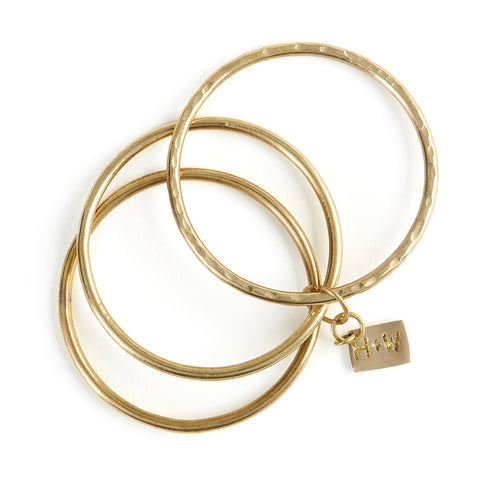 Triple Brass Bracelet - Kenya