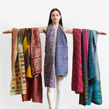 Indian kantha scarves
