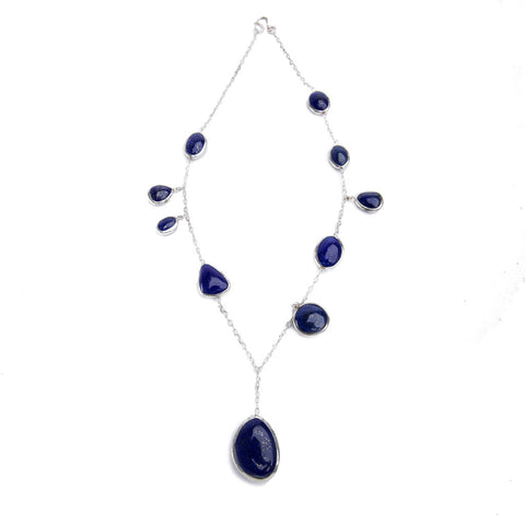 Silver Lapis Lazuli Necklace - Afghanistan