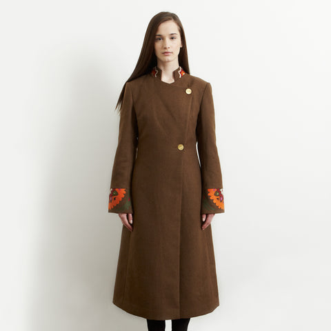 Long Brown Wool Coat - Afghanistan