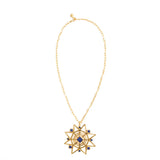 Gold Plate Star Necklace with Lapis - Afghanistan/India
