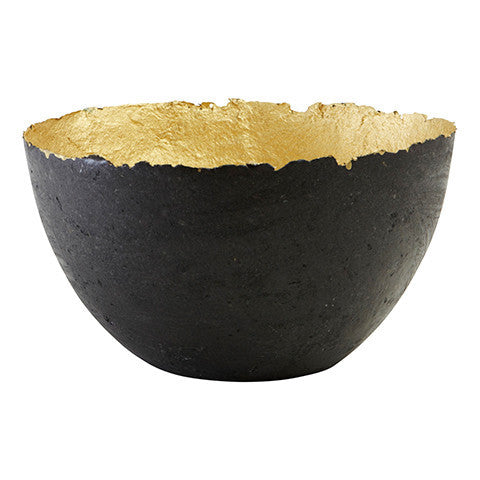Charcoal & Gold Pulp Bowl - Swaziland