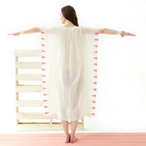 White Jamdani Kaftan - India