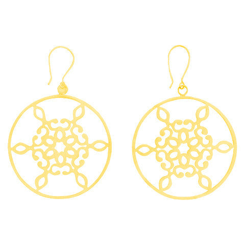 Gold Snowflake Earrings - Afghanistan